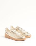 UPVILLAGE TRAINER IN LAMINATED CALFSKIN WITH NAPPA CALFSKIN LEATHER BAND